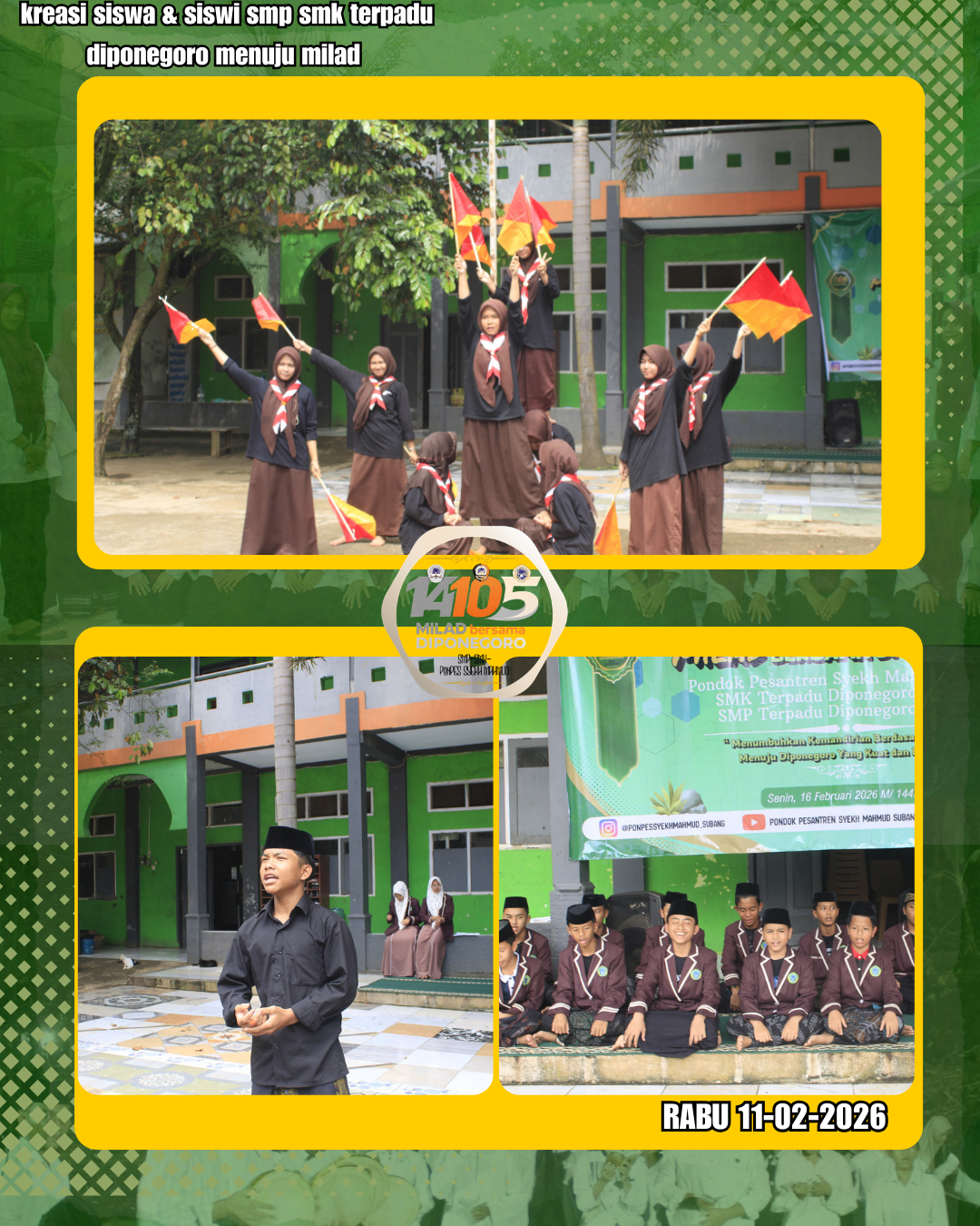 Kreasi terbaik siswa kami di persembahkan dalam rangka menyambut Milad Akbar