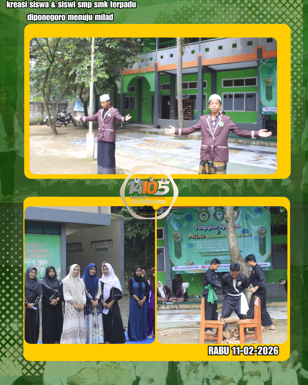 Kreasi terbaik siswa kami di persembahkan dalam rangka menyambut Milad Akbar